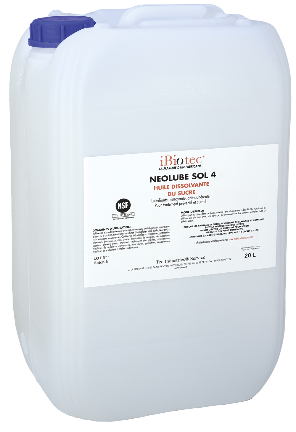 IBIOTEC gamme agroalimentaire agr&eacute;&eacute;e NSF, fabricant de d&eacute;grippants, lubrifiants, d&eacute;moulants, solvants, d&eacute;tergents r&eacute;pondant &agrave; l'ISO 22000 ainsi qu'aux m&eacute;thodes de maitrise HACCP et BRC version 8. nettoyant inox. degrippant alimentaire. detergent alimentaire. nettoyant alimentaire. lubrifiant alimentaire. graisse alimentaire. huile lubrification alimentaire. solvant alimentaire. produits detectables. produits alimentaires biodegradables. silicones alimentaires. dissolvant sucre. s&eacute;curit&eacute; alimentaire. S&eacute;curit&eacute; agro-alimentaire. Produits maintenance d&eacute;tectables